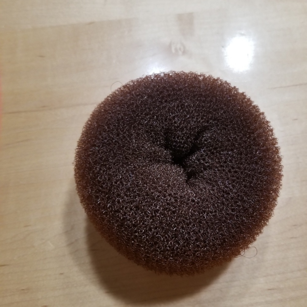 Large brown hair bun maker
